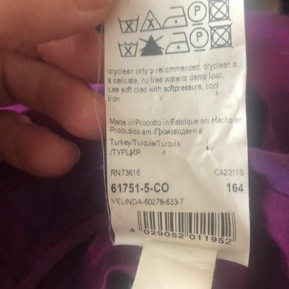 BOSS HUGO BOSS PURPLE SILK BLEND FULL SKIRT • Sz 4 - Picture 10 of 13